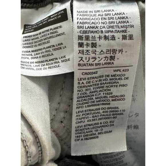 Levi's Wedge Straight button fly high rise black/grey jeans, sz 28 - Picture 3 of 7